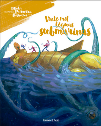 livro em português, adaptação do romance de julio verne, as vinte mil léguas submarinas, por Manuel Filho